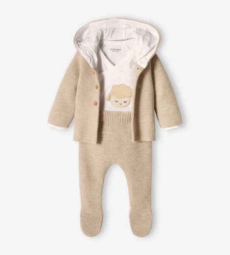 vertbaudet-neugeborenen-set-strickjacke-hose-body