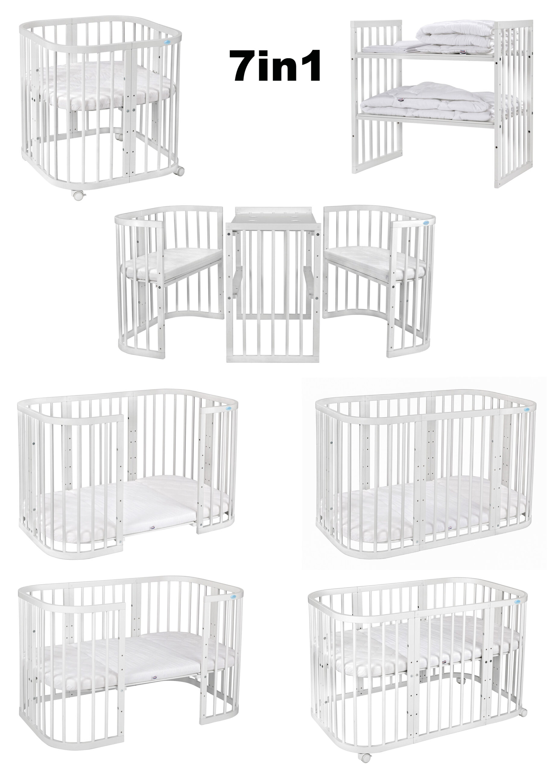 Waldin 7in1 Babybett